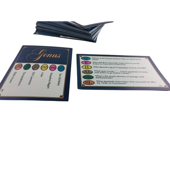 Trivial Pursuit Genius Edition Blue Cards Random Replacement or Craft Lot 50 mq - Picture 10 of 10